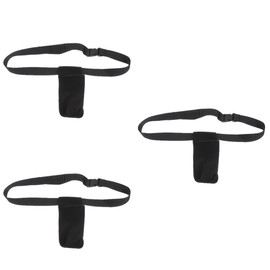 Ipetboom 3pcs Essential Oil Waist Bag Storage Holder for Massage Bottles Lightweight and Portable Organizer for Aromatherapy Black