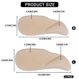 FDEETY 2 Pairs of Orthopaedic Insoles Shoe Insoles Gel Foot Drop Brace Plantari Ortopedici Piede Piatto Insoles Arch Support Insoles for Flat Feet (L)