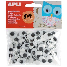 APLI- Mobile Eyes Oval Stickers White/Black