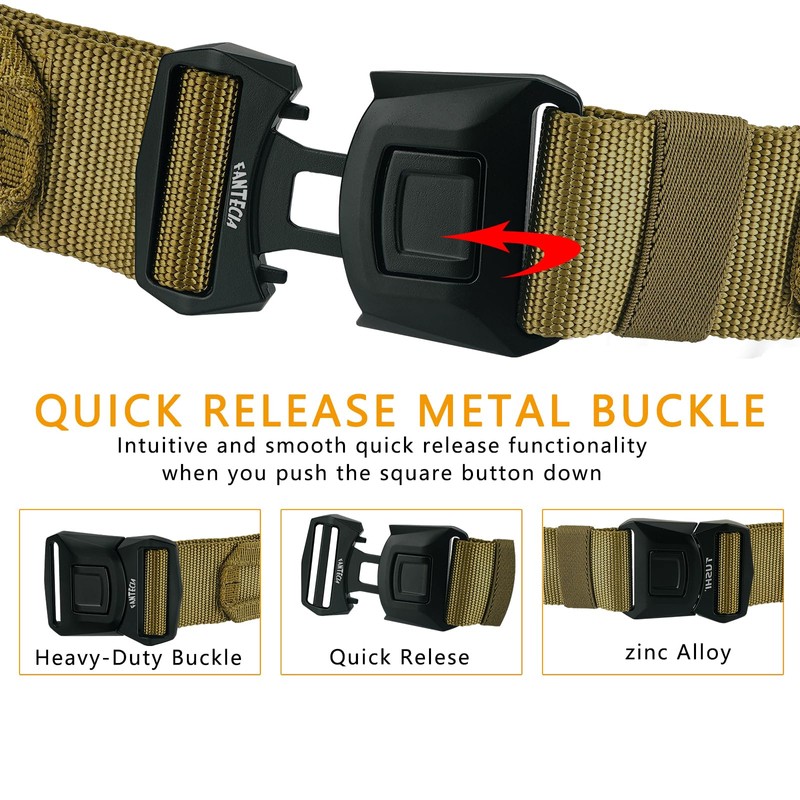 Fantecia Tactical Belt, 1.7 Inch Inner and Outer Belt with