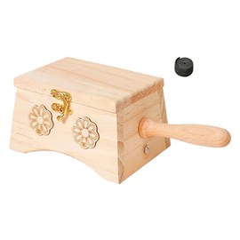 Body Massaging Box - Abdominal Heat Massage Wooden Box - Household Ergonomic Massager Tool with Strap for Navel Belly Waist Back Arms Knee Women Men Elderly Adults