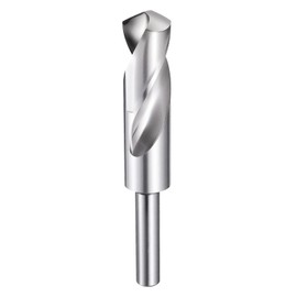 HARFINGTON 23.5mm Drill Bit 1/2" Reduced Shank Round 4241 High Speed Steel Uncoated (Bright) 118° Standard Point for Plastic Wood Copper Aluminum Iron Medium Soft Metal