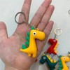 Dinosaur Plush Bag Keychain Keychain Green 8ea