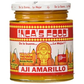 Inca's Food Aji Amarillo Paste - Hot Yellow Pepper Paste, 7.5 Oz Jar - Product of Peru