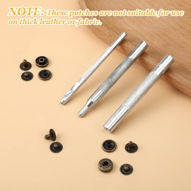 50 Sets Leather Button Snap Kit, 10mm Bronze Metal Snaps for Leather Heavy Duty Leathers Snap Fastener Kit Stainless Steel Leathers Snaps Fasteners with 4PCS Setter Tools or Sewing Clothing, Bracelet