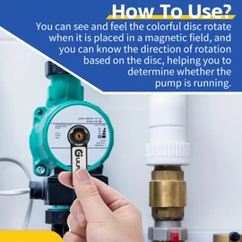 1 Pack Solenoid Tester, Pump Rotation and AC Field Detector | for HVACR Solenoid Coils and Circulating Pumps, Plastic Housing, Magnetic Disc, 2.5 x 0.8 In, Portable Keychain Design