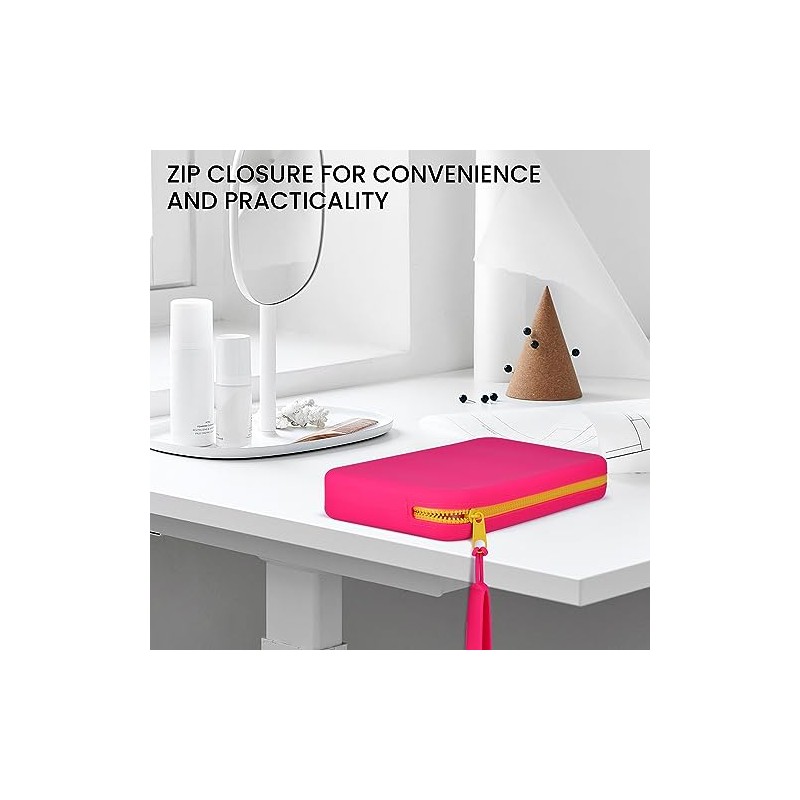 Organizador de brochas de maquillaje de viaje hecho de silicona