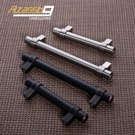 Alzassbg 10 Pack Cabinet Handles Oil Rubbed Bronze, 5 Inch(128mm) Hole Centers Cabinet Pulls Straight Bar Kitchen Hardware Drawer Dresser Handle Pull AL3081ORB