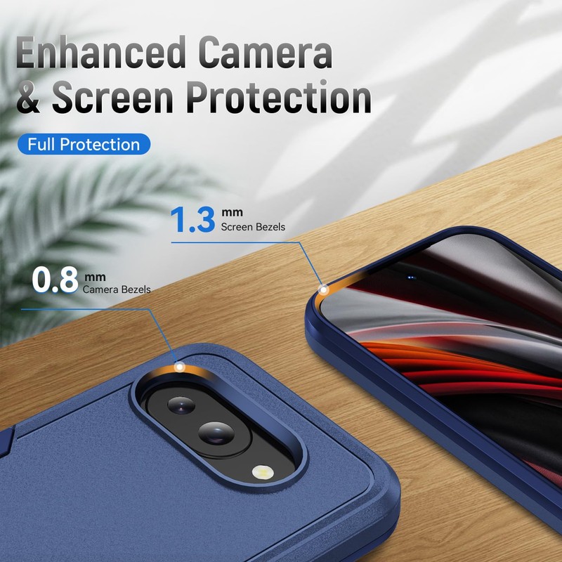 Warsia for Pixel 9a Case, with HD Screen Protector [Military