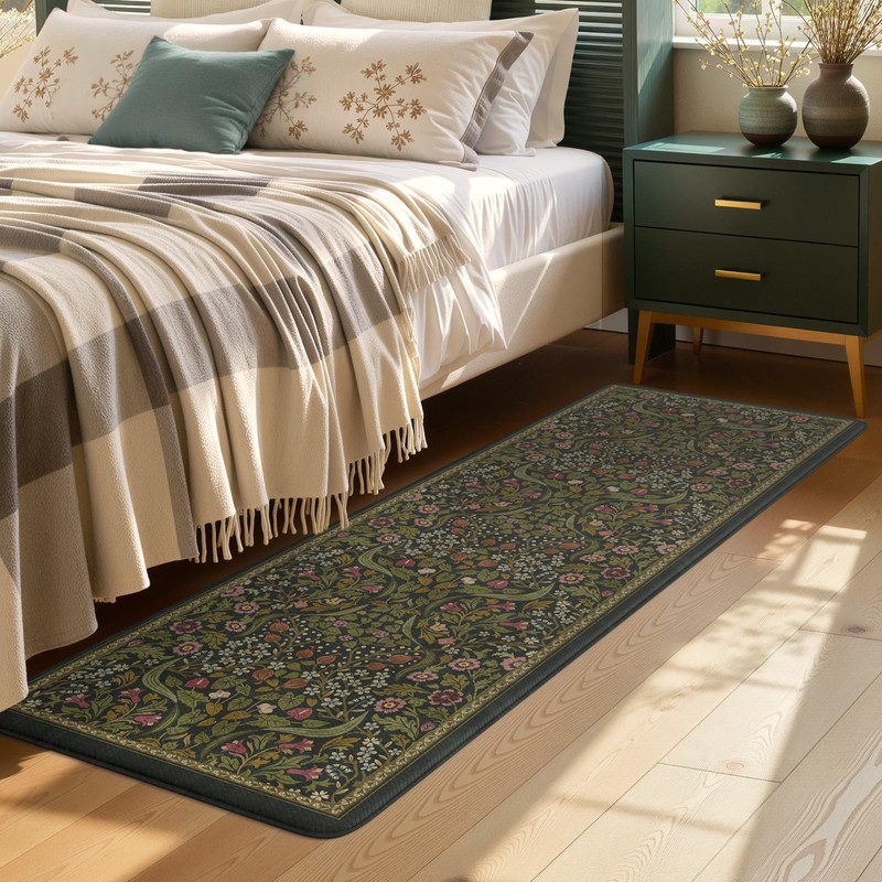 Collive Kitchen Mats for Floor, Cushioned Anti Fatigue Mat Green
