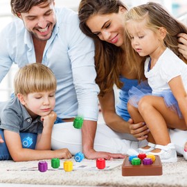 Gonggi Korean Game, Traditional Hand Game with 5 Colourful Stones, Fun Family Activity Game Game Mini Game Stone Pebbles Set, for Children Adults Fun Coordination Training