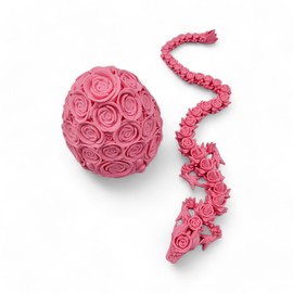 Surprise Flower Dragon Egg Articulating Rosewing Dragon Fidget - 3D Printed Dragons Flexible ADHD, Autism, Relief Anxiety - Articulated Joints for Unisex
