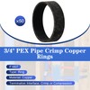 50 Pack 3/4" PEX Copper Crimp Rings, for Pex Pipe