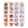 AIPULIDUO 600Pcs 3D Flower Nail Art Charms Sequins Decals Colorful