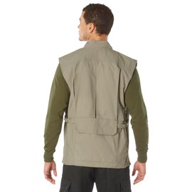 Rothco Deluxe Safari Outback Vest - 18-Pocket Versatility for Outdoor Enthusiasts and Adventurers - Khaki - Medium