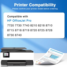 Starink 953XL Multipack Druckerpatronen Kompatibel für HP 953 XL 953XL für HP Officejet Pro 7720 8710 8715 8730 8210 8720 7740 8725 8218 8740 Drucker, Gelb, Schwarz, Cyan, Magenta,4er Pack