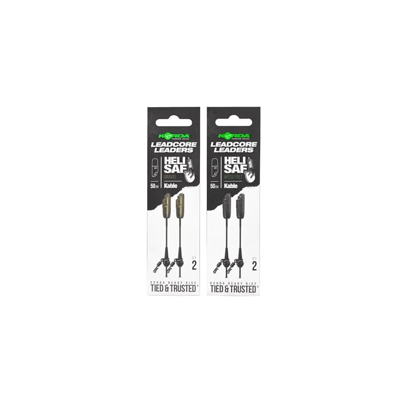 Korda Kable Leadcore Leader Heli Safe 50cm Weed - Anti-Tangle