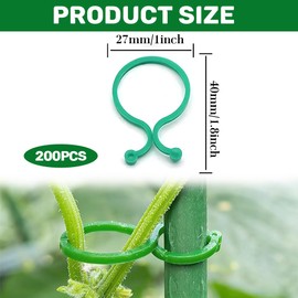 Pack of 200 Plant Clips Attachment, Secured Plant Clip, Plastic Climbing Plant Clips, Small Plant Clips for Trellis and Attachment of Plants Plant Clips Plant Clips, blue