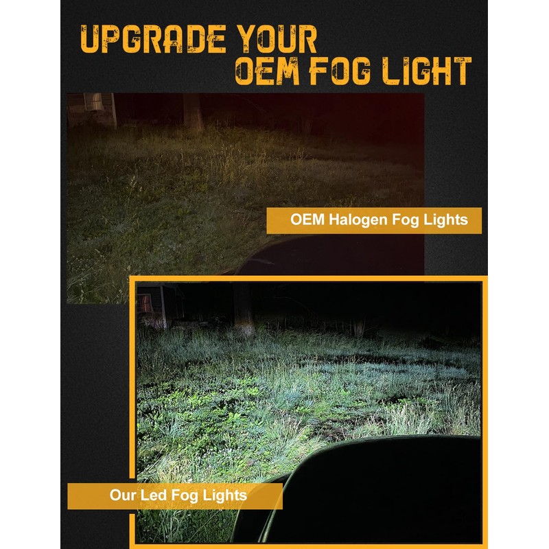 NORTHYUN LED Fog Light Assembly Fog Light Replacement Compatible with