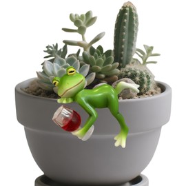 ClcIosis Frog Decorative Garden Decoration, Funny Flower Pots, Decorative Frog Figures, for Planter, Flower Pot, Hanging Ornament, Ponds Patio