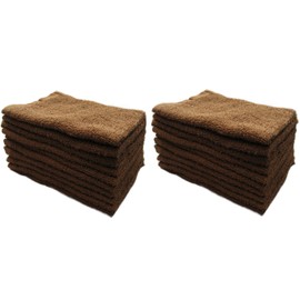 《HT BR20 Quick Drying Thin Type》Hand Towels, Bulk Purchase, Set of 20 (Brown)