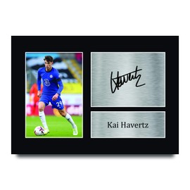 HWC Trading A4 Kai Havertz Presents Printed Autograph Picture for Fans and Fans - A4