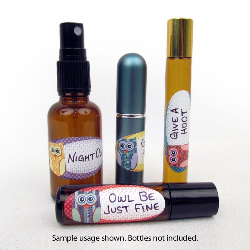 81 Cute Owl Poly Weatherproof Kitchen Freezer or Aromatherapy Bottle