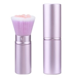 aninako Makeup Brush, Powder Brush, Makeup Brush, Face Brush, Multi-Color Selection, Strong Adsorption, Portable, Shrink Brush, Face Powder, 360°, High Density Bristles, Loose Powder, Blush, Makeup, Apply to Cosmetics (Cat's Claw Brush - Purple)