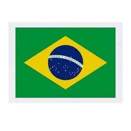 'Brazil Flag' Temporary Tattoo - Water Resistant, Skin-Safe, Non-Toxic Transfer (TO00030634)