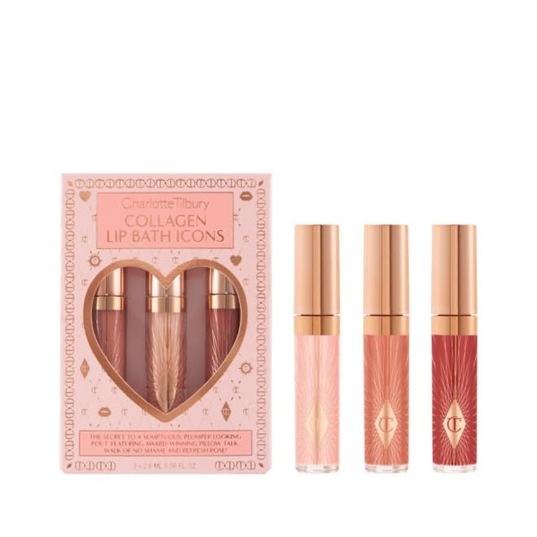 Charlotte Tilbury Mini Collagen Lip Bath Icons Limited Edition 2021, 1 g, Pack of 3 (1 Piece)