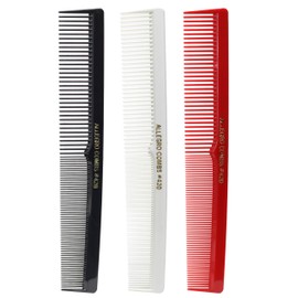 Allegro Peines 420 Peines Peines Peines Peines Peines Peinados de corte de pelo Peines de bolsillo para peinados peinados negro, rojo y blanco, 3 unidades