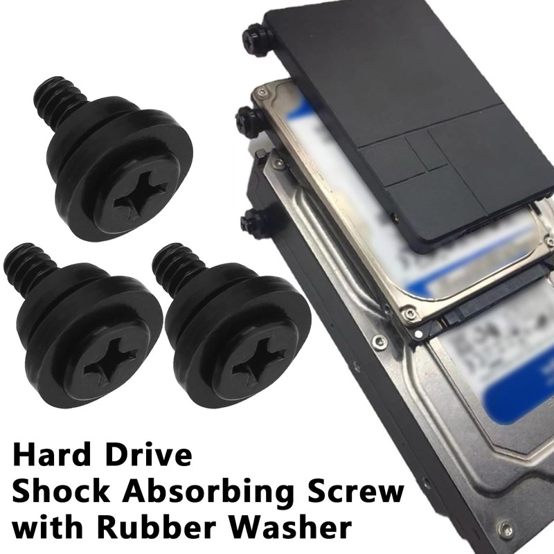 Yuiturt 12PCS 3.5 Inch Hard Drive Screws with Rubber Washer