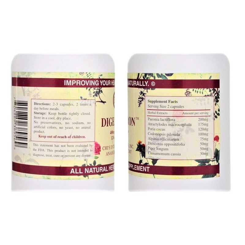 Chi's Enterprise Digestron 450mg/capsule, 120 capsules