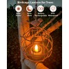 Outdoor Solar Hanging Lantern Lights, 4 Pack Rustic Ball Birdcage