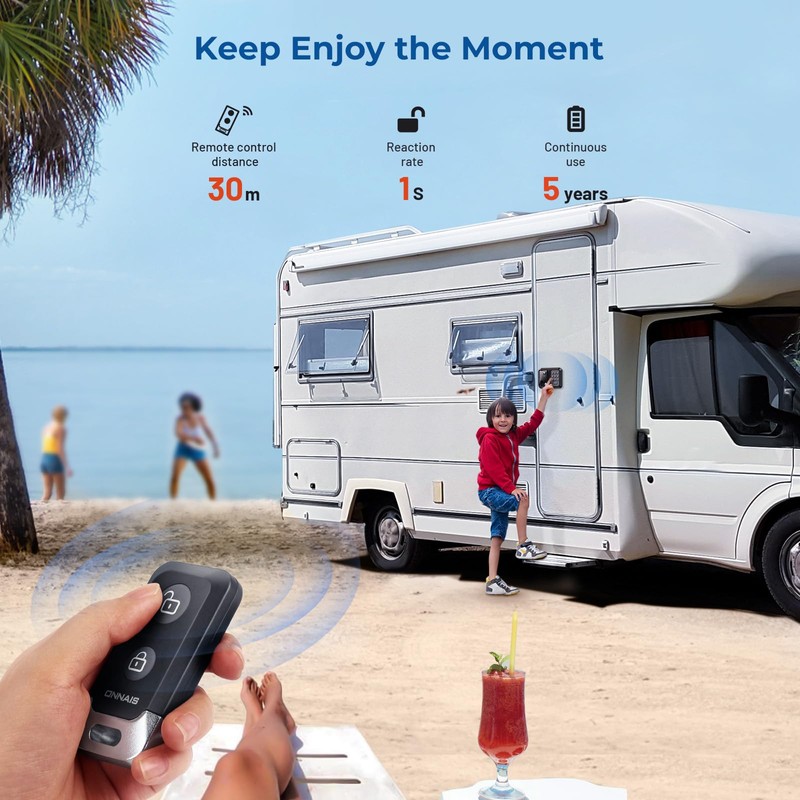 ONNAIS Full Metal RV Keyless Entry Door Lock with Password