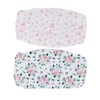 2Pcs Bassinet Sheet Polyester Cotton Breathable Elastic Bassinet Pad Mattress
