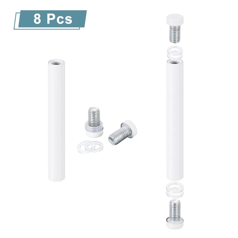 uxcell 8 Pcs Standoff Screws, 1/2" x 4" Stainless Steel