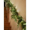 MISSPIN Christmas Garland with Lights, Real Touch Winter Pine Garland,
