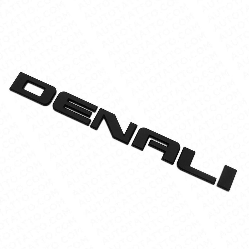 2Pcs Denali Emblems 3D Badge Door Side Tailgate Nameplate Logo