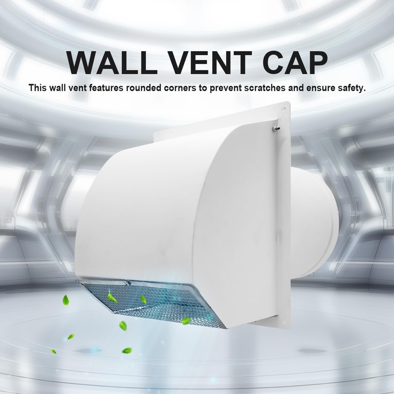 10 Inch Galvanized Steel Hooded Wall Vent,Arc-Shaped Outdoor Wall Vent