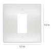 Jumbo Over Sized Paintable Wall Plate, Rocker Switch or GFCI