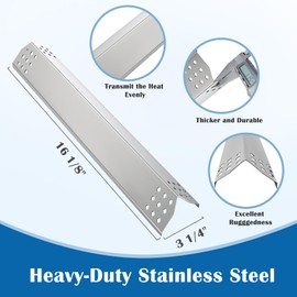 Stainless Steel Heat Plates Replacement Part for Kitchen Aid 720-0745B 720-0733A 720-0336D Grill Accessories, Nexgrill 720-0733 720-0727 Grill Parts, Jenn-Air 720-0709, 720-0336B, 720-0336C Parts