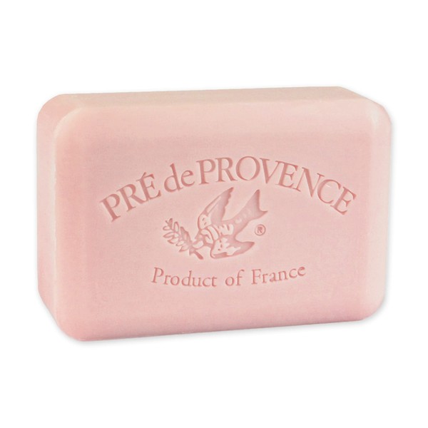 Pre de Provence Artisanal Soap Bar, Enriched with Organic Shea Butter, Natural French Skincare, Quad Milled for Rich Smooth Lather, Peony, 8.8 Ounce