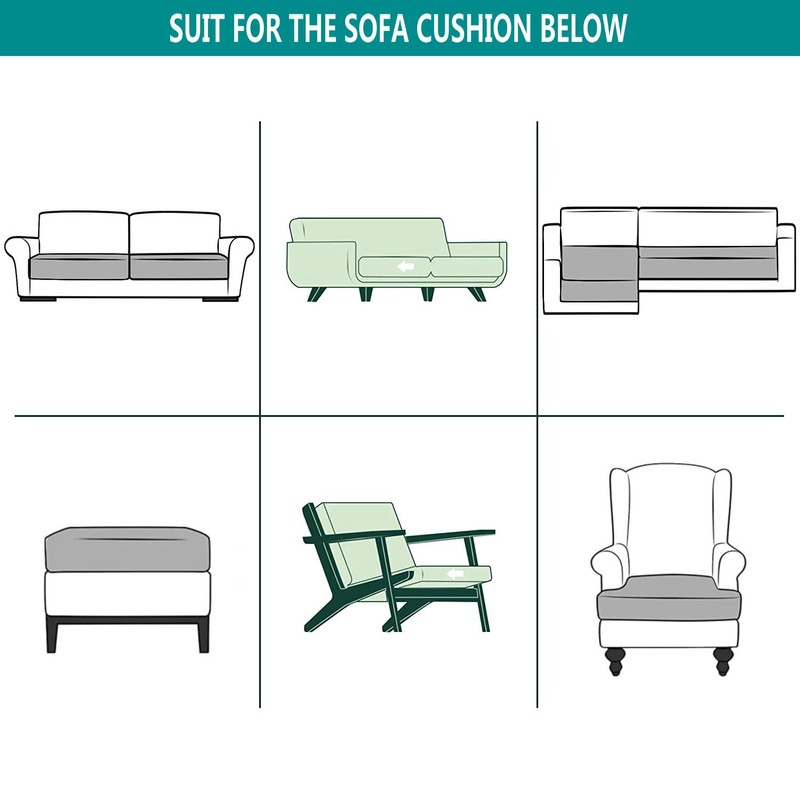 AURLOE Waterproof Sofa Slipcovers 2Pieces Stretch Couch Cover Furniture Protector