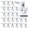 24 Pack White Down Wall Clip Closet Shelves Clips Wire
