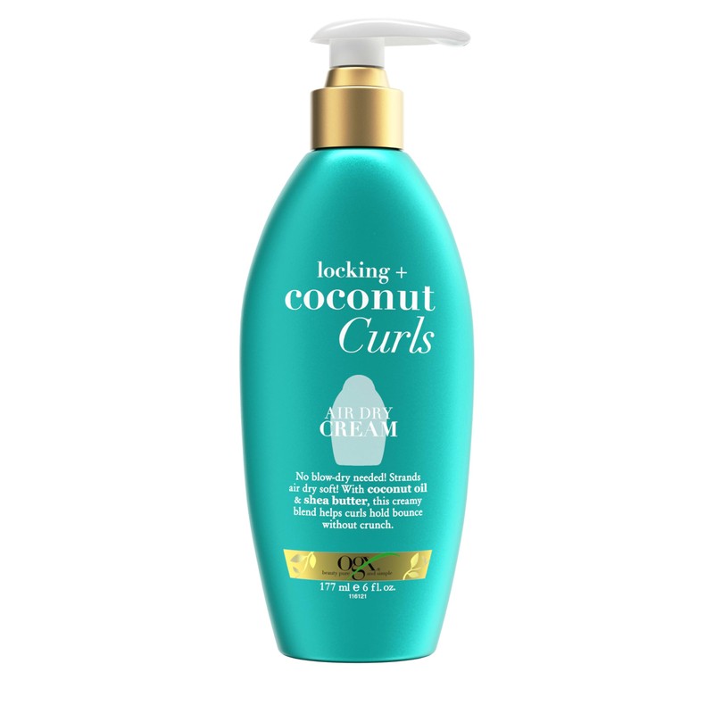 OGX Locking + Coconut Curls Air Dry Cream, No Parabens,