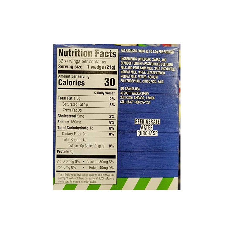 Laughing Cow Light Wedges Spreadable 32x0.75oz Total 24oz