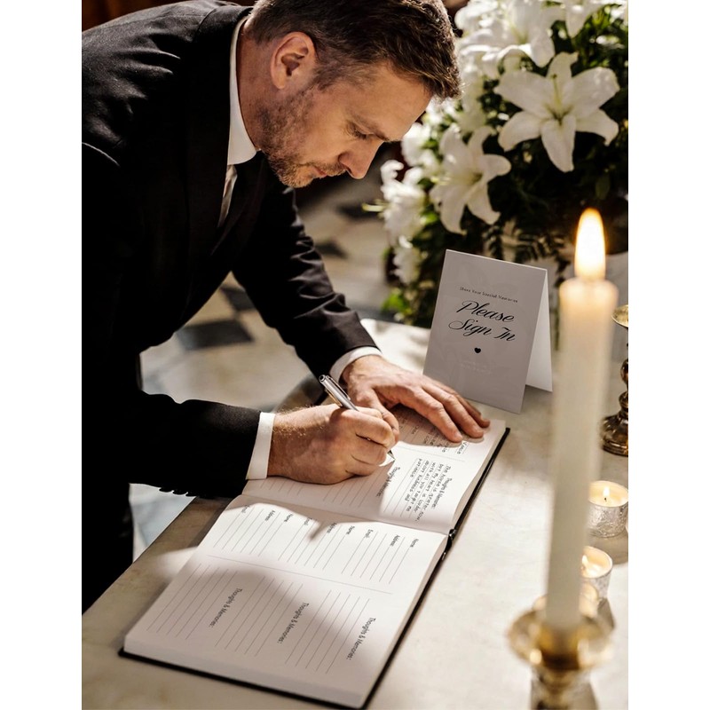 molekaus Funeral Guest Book, Celebration of Life Memorial Book