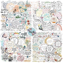 100PCS Christian Jesus Stickers for Kids Teens, Colorful Bible Verse Faith Stickers for Religious Stuff, Vinyl Inspirational Christian Sticker for Journaling Water Bottles