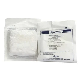 Gasas Seca Cortada Protec 10x10cm Tejido 20x12 Sobre C/5 Pzs Blanco